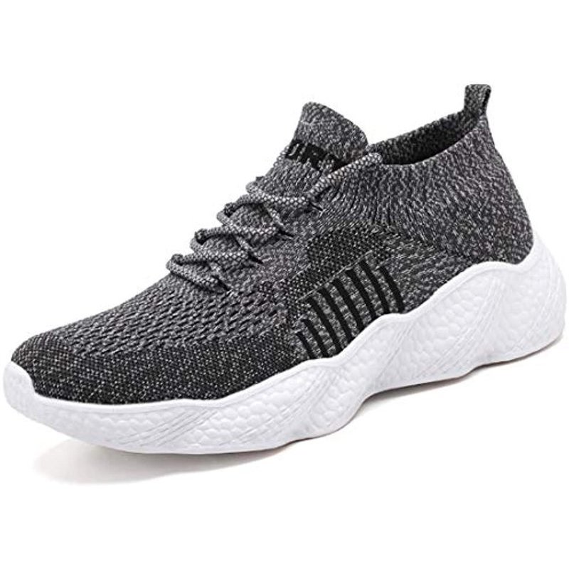 Damyuan Mens Lightweight Athletic Running Walking Gym Shoes Casual Sports Shoes Fashion Sneakers Walking Shoes Grey